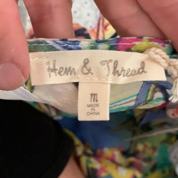 Hem & Thread Multi-Color Sleeveless Mini Dress M - Picture 5 of 7